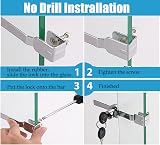 Litensh Sliding Glass Door Lock with Key for Reptile Vivarium and Display view 9