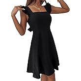 BNGD Women's Backless Bow Tie Spaghetti Strap Mini Dress Sexy Club Party Dresses