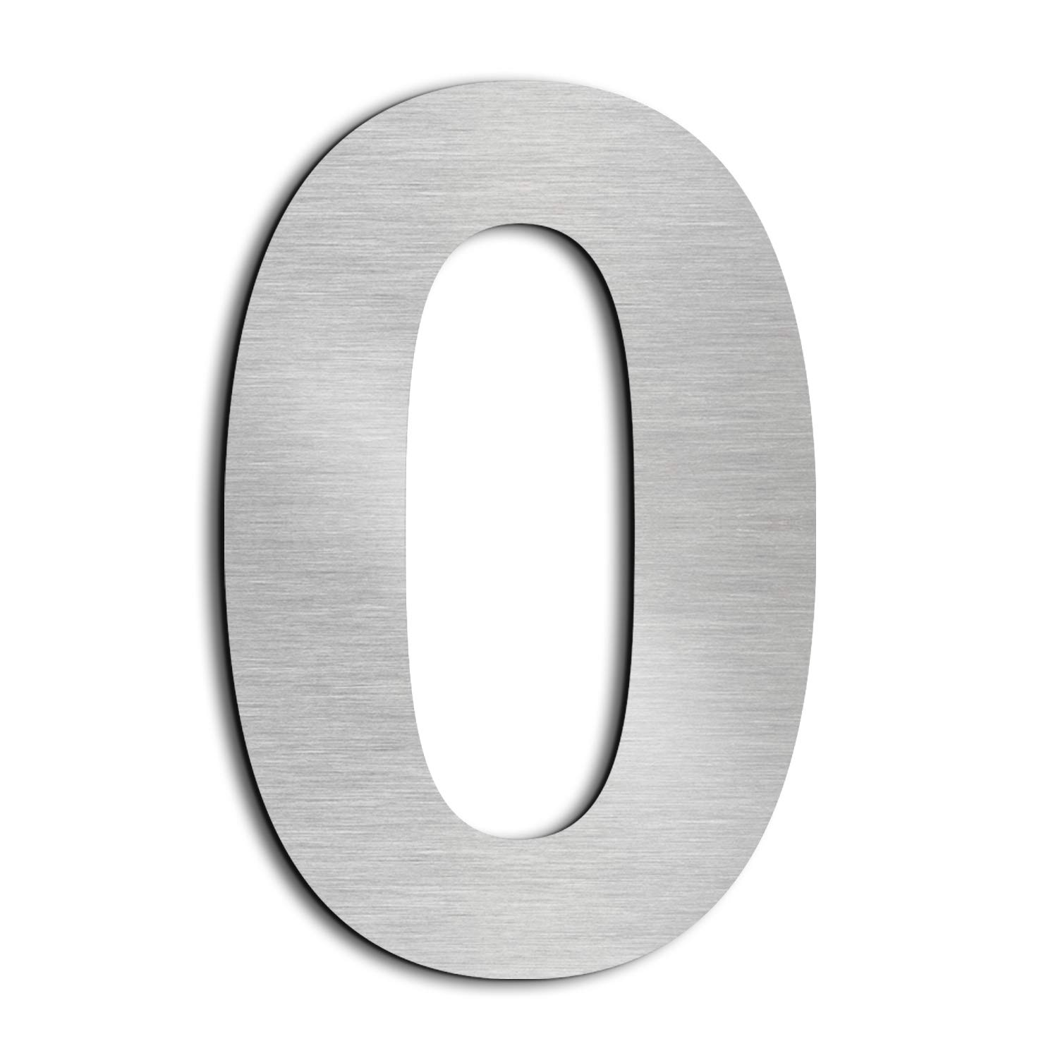 nanlyiau house numbers height 7.5cm Used for mailbox door house street made of solid Stainless Steel SUS304 adhesive(3in number 0)