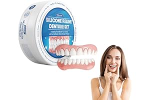 RAINDEW Bikenda Silicone Reline Denture Set, Professional Denture Silicone Reline Kit, Silicone Reline Denture Set - Unisex, Denture Reline Kit is Suitable for securing Upper and Lower dentures (1 Set)