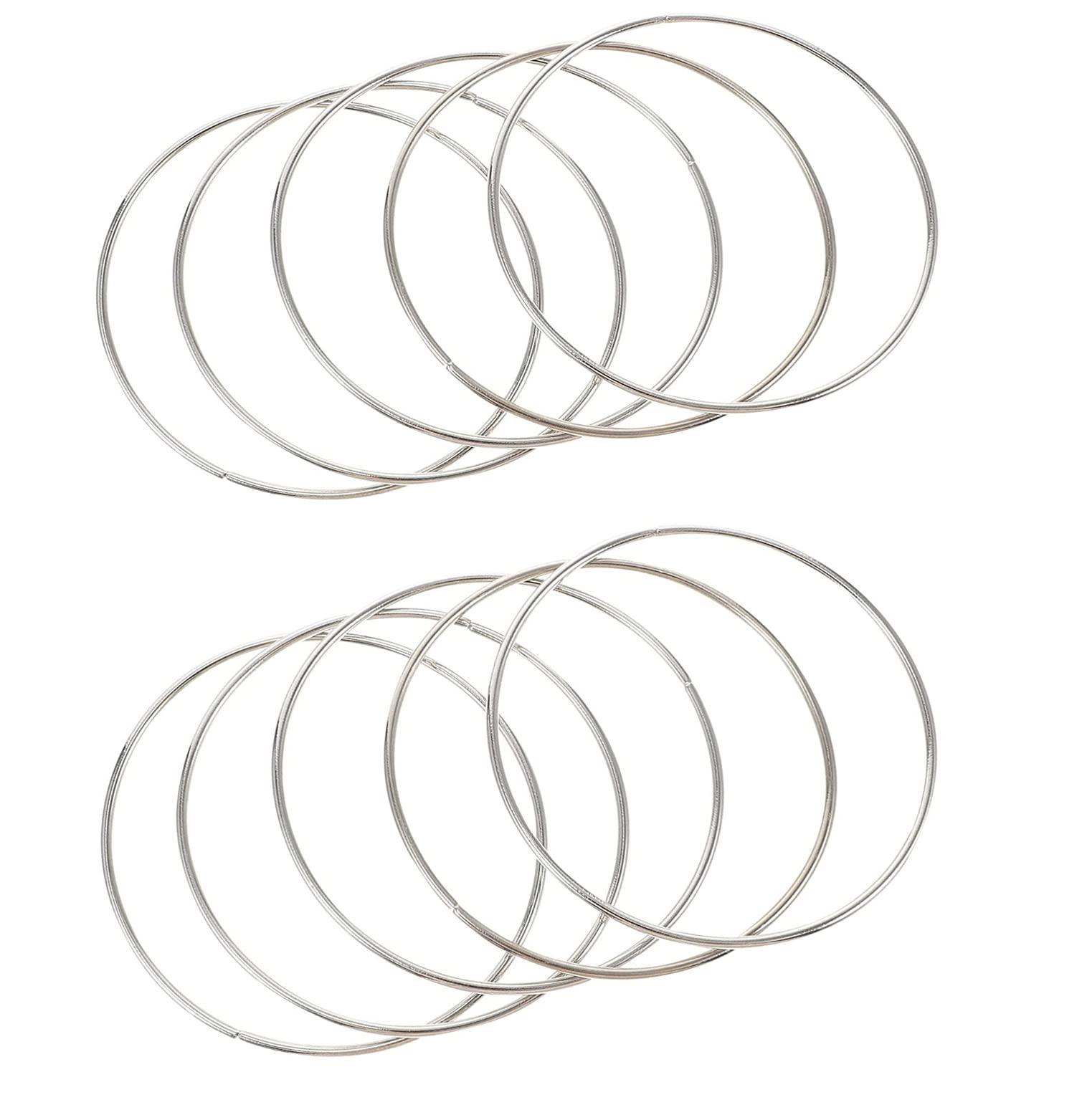 BOBOZHONG Dreamcatcher Round Rings,10PCS Metal Craft Rings Practical Durable Dreamcatcher Hoop Metal Ring for Dream Catchers Festival Wreaths DIY Arts and Crafts Projects(10cm)