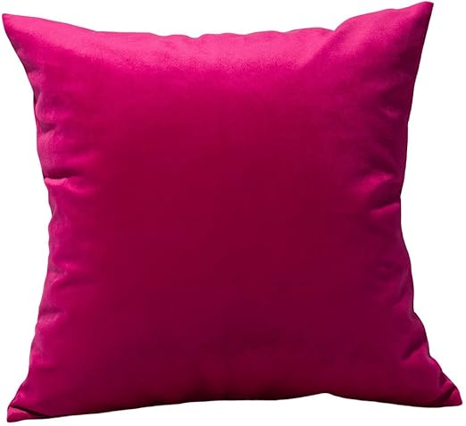 Amazon Com Tangdepot Solid Velvet Throw Pillow Cover Euro Sham