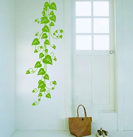 Decals Design Pothos Vine Wall Sticker (PVC Vinyl, 70 cm x 50 cm, Green)