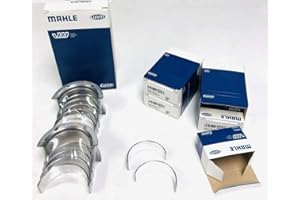 J MARTIN AUTO Rod Bearings + Main Bearings + Moly Piston Ring Bundle Compatible with 1967-95 Chevy SBC 350 5.7L