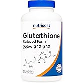 Nutricost Glutathione Capsules 500mg, 240 Capsules - Gluten Free, GMO Free
