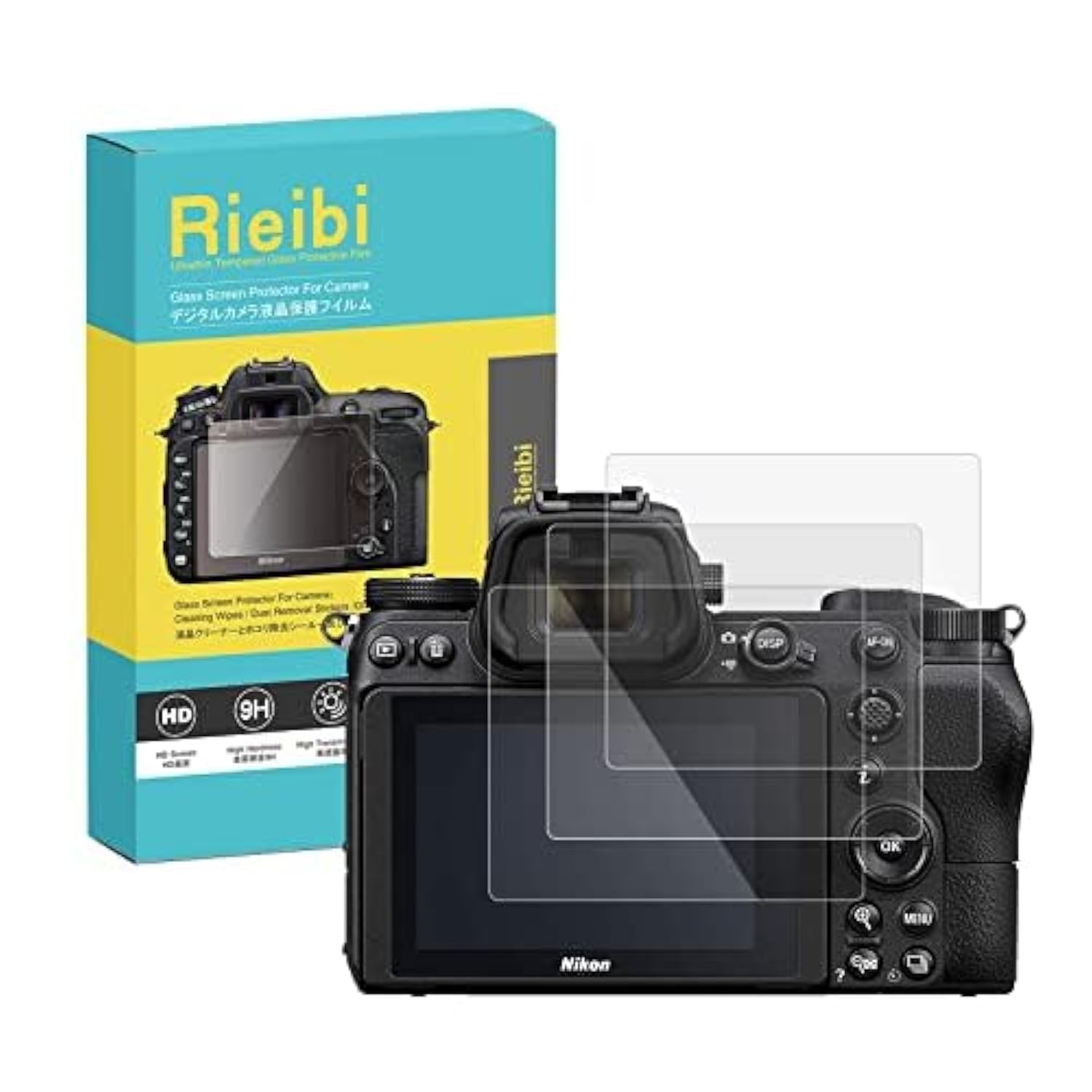 Photo 1 of (3 Packs) Rieibi Screen Protector for Nikon Z5 Z6 Z7 Z8 Z9/ Z5II Z6 II Z7 II Digital Camera, 0.33mm 9H Hardness Tempered Glass Film for Nikon Z 5 Z 6 Z 7 Z 8 Z 9/Z 5II Z 6II Z 7IIAnti-Fingerprint Anti-Scratch