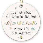 Thank You Ornament 2025 - Thank You Gifts for Women Men, Appreciation Gifts for Coworkers Friends, Ceramic Christmas Ornaments for Tree Decor - Holiday Keepsake & Xmas Gift Exchange Idea