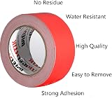 WELSTIK Thin Gaff Tape 25MM 30.2M Matt Cloth Tape Red view 3