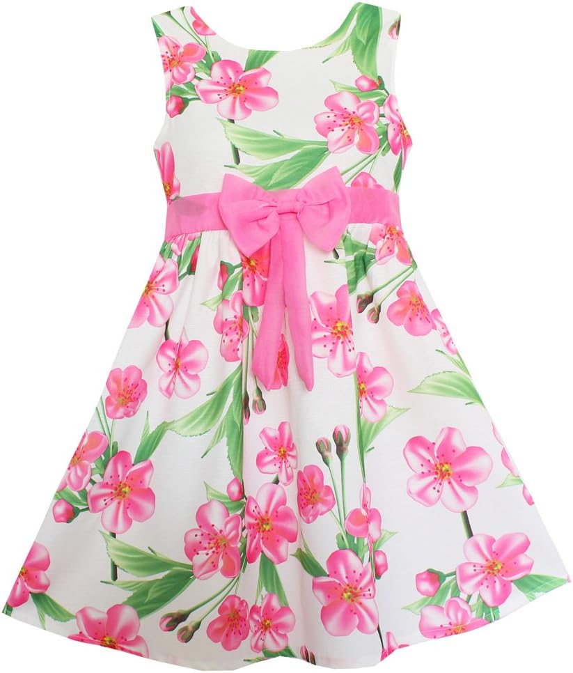 Shybobbi Girl Dress Yellow Flower Dresses Bow Party Pageant Princess Baby Kids Clothing