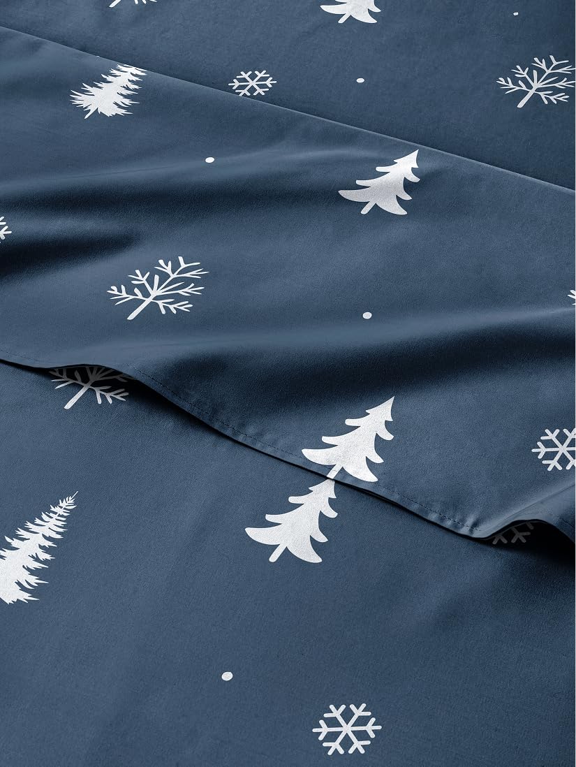 Photo 1 of Queen Christmas Winter Sheet Set - Holiday Xmas Pattern Bedding Set - Deep Pockets - Snug Fit - 4 Piece - Wrinkle Free & Easy Care - Comfy Festive Winter - Holiday Sheets for Women, Men, Kids & Teens