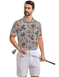 Xdceu Funny Golf Shirts for Men - Thanksgiving Golf