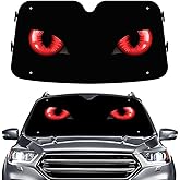 GENANY Evil Eyes Windshield Sun Shade for Car SUV Truck (55x30 inches), Sun Shade Windshield, Shades for Windows, Protector Blocks UV, Halloween Car Decor