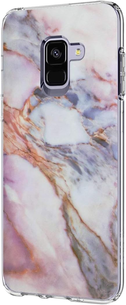 Samsung Galaxy A8 Case, Galaxy A8 Plus Case White Marble Design Bumper TPU Gel Bumper Protective CASE for Galaxy A8+ 2018