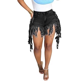 high waisted denim shorts frayed