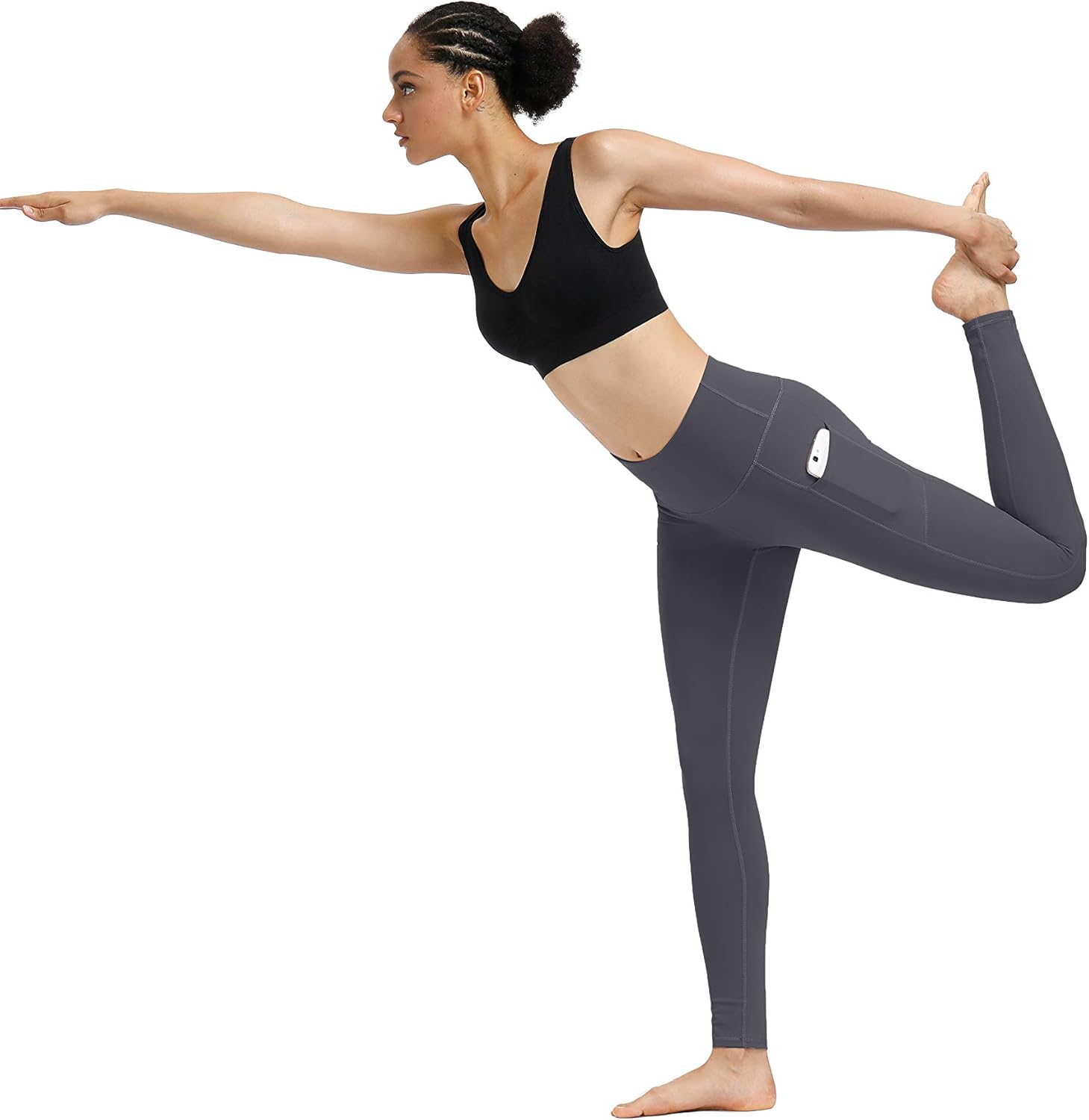 Fengbay 2 Pack High Waist Yoga Pants, Pocket Yoga Pants Tummy Control Workout Running 4 Way Stretch Yoga Leggings: Clothing