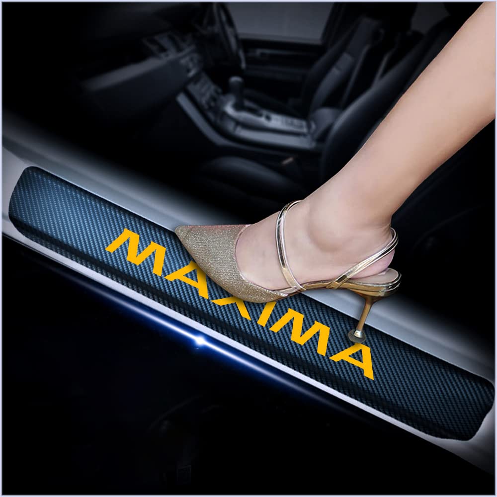 kaiweiqin 4Pcs Car Door Sill Scuff Plate Cover for