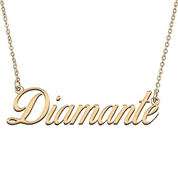HUAN XUN Customized Custom Simple Any Name Necklace