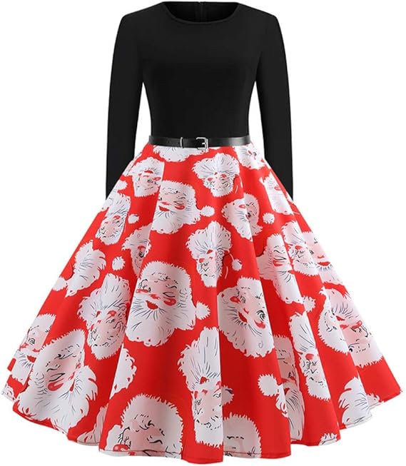 Amazon Co Jp レデイース ワンピース クリスマス ドレス Hodarey 秋冬 音符 長袖イブニングフォーマルワンピース 可愛い ヴィンテージドレス パーティー チュニックワンピース ロング丈 結婚式ドレス お呼ばれ 発表会 披露宴 二次会 忘年会 代 30代 40代 腕時計