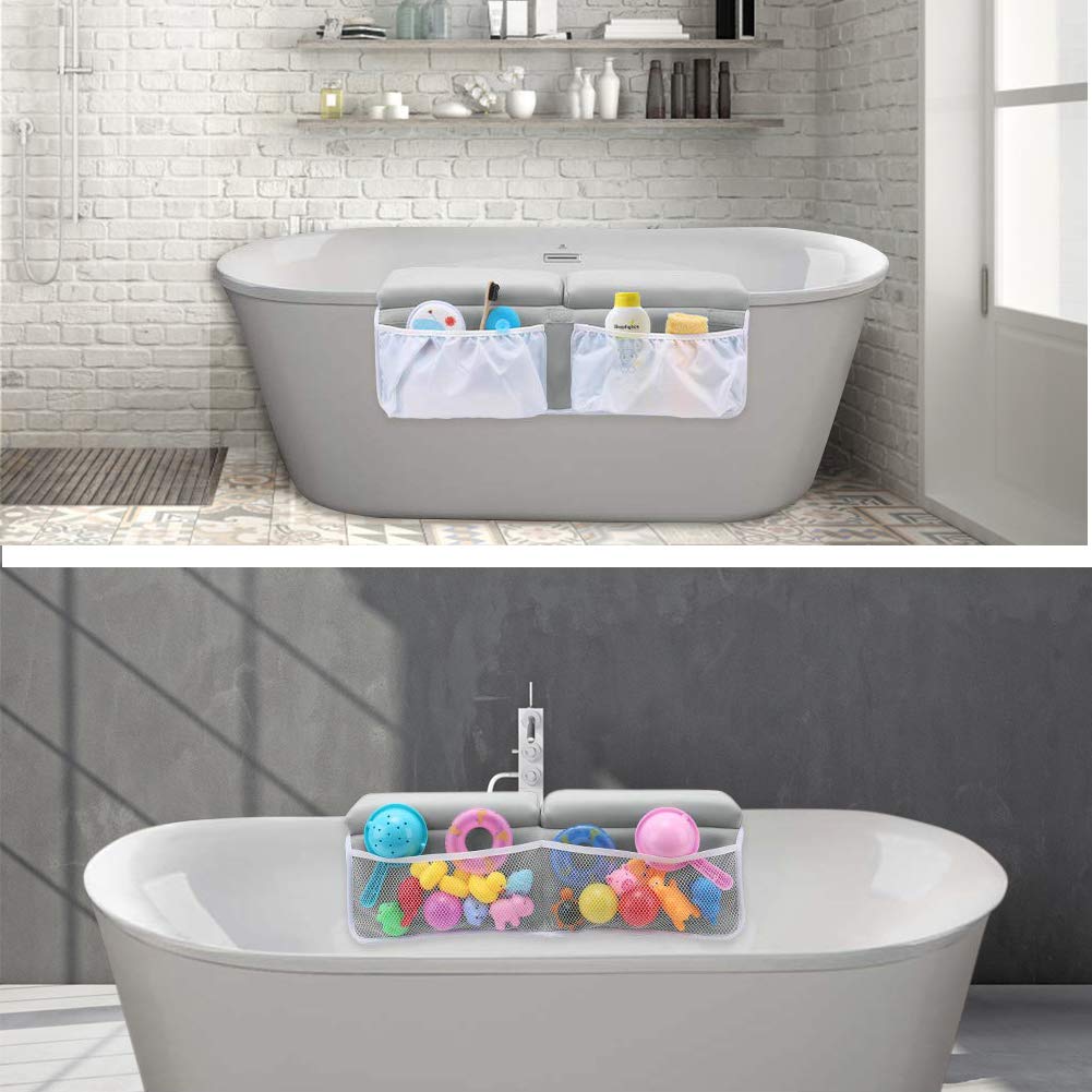 Pawsky Bath Kneeler with Elbow Rest Pad Set, 1.5 inch Thick Kneeling Pad and Elbow Support for Knee & Arm Support Large Bathtub Kneeling Mat with Toy Organizer for Happy Baby Bathing Time : Baby