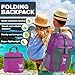 bago Lightweight Small Hiking Backpack for Women and Men - 25L Travel Day Pack - Foldable Hiking Daypack Ultralight for Camping Outdoor Sports - Day Bag Packable Backpack for Travel (Purple)