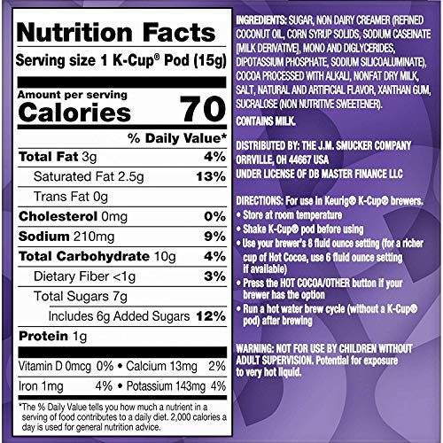 Dunkin' Donuts Milk Chocolate Hot Cocoa Single Serve KCups for Keurig