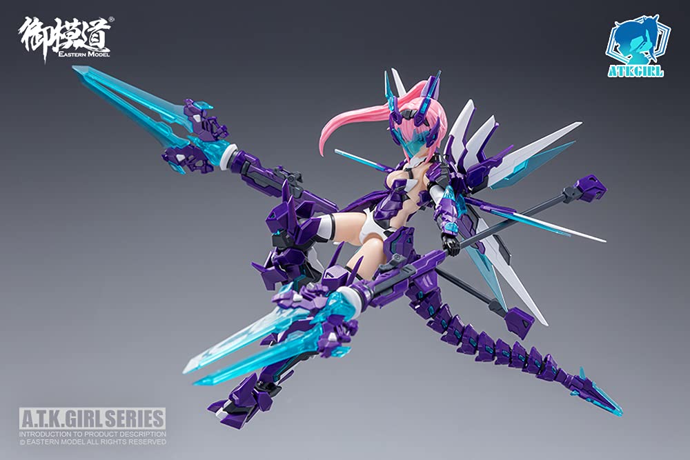 HiPlay Eastern Model 1/12 Scale Action Figures, Assemble Model Kits, A.T.K. Girl Series- Anime Style Figure Full Set (God of East: Azure Dragon)