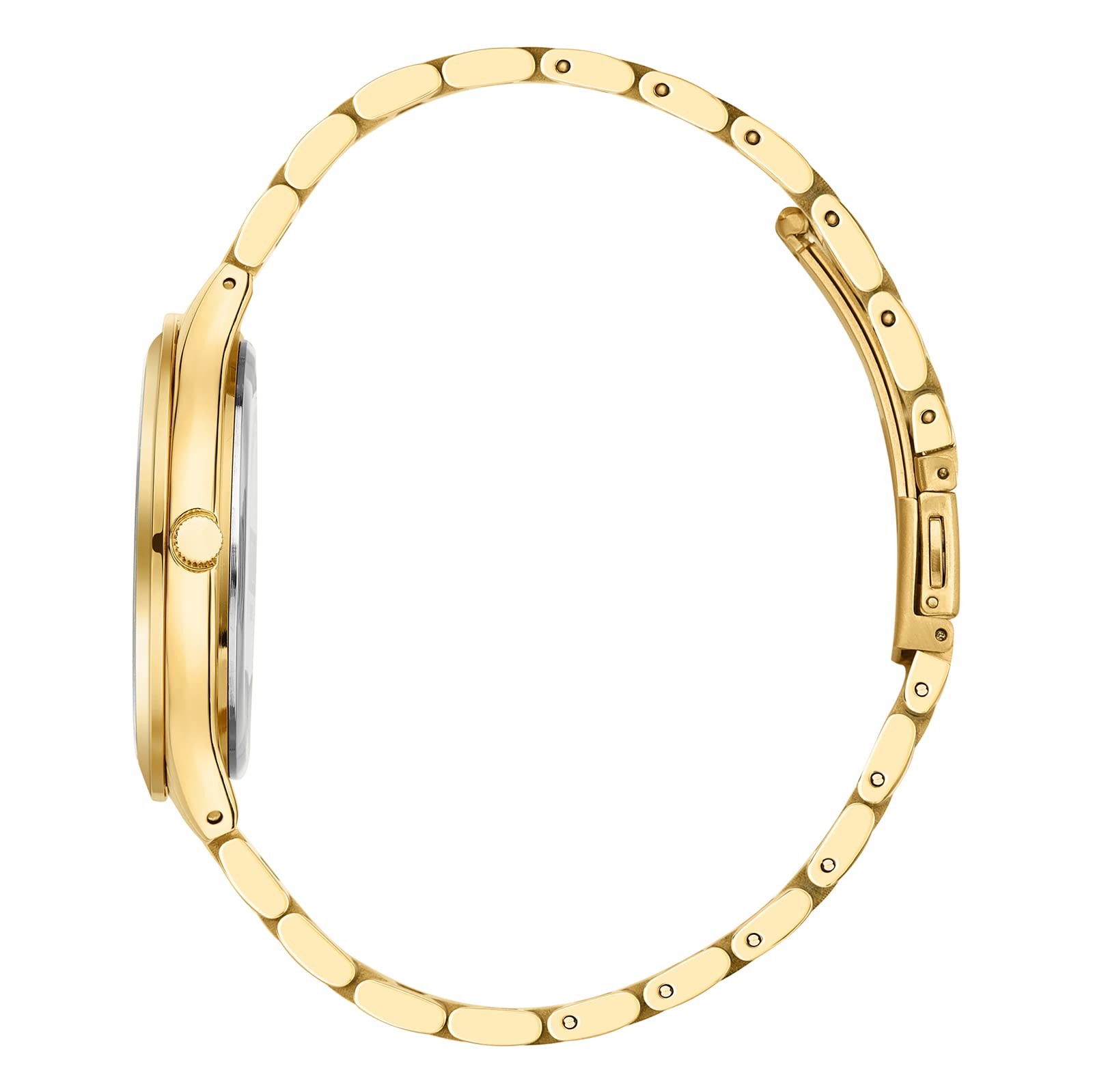 BUREI Men's Quartz Waterproof Analog Wrist Watch Men Watch, gold, Bracelet Type