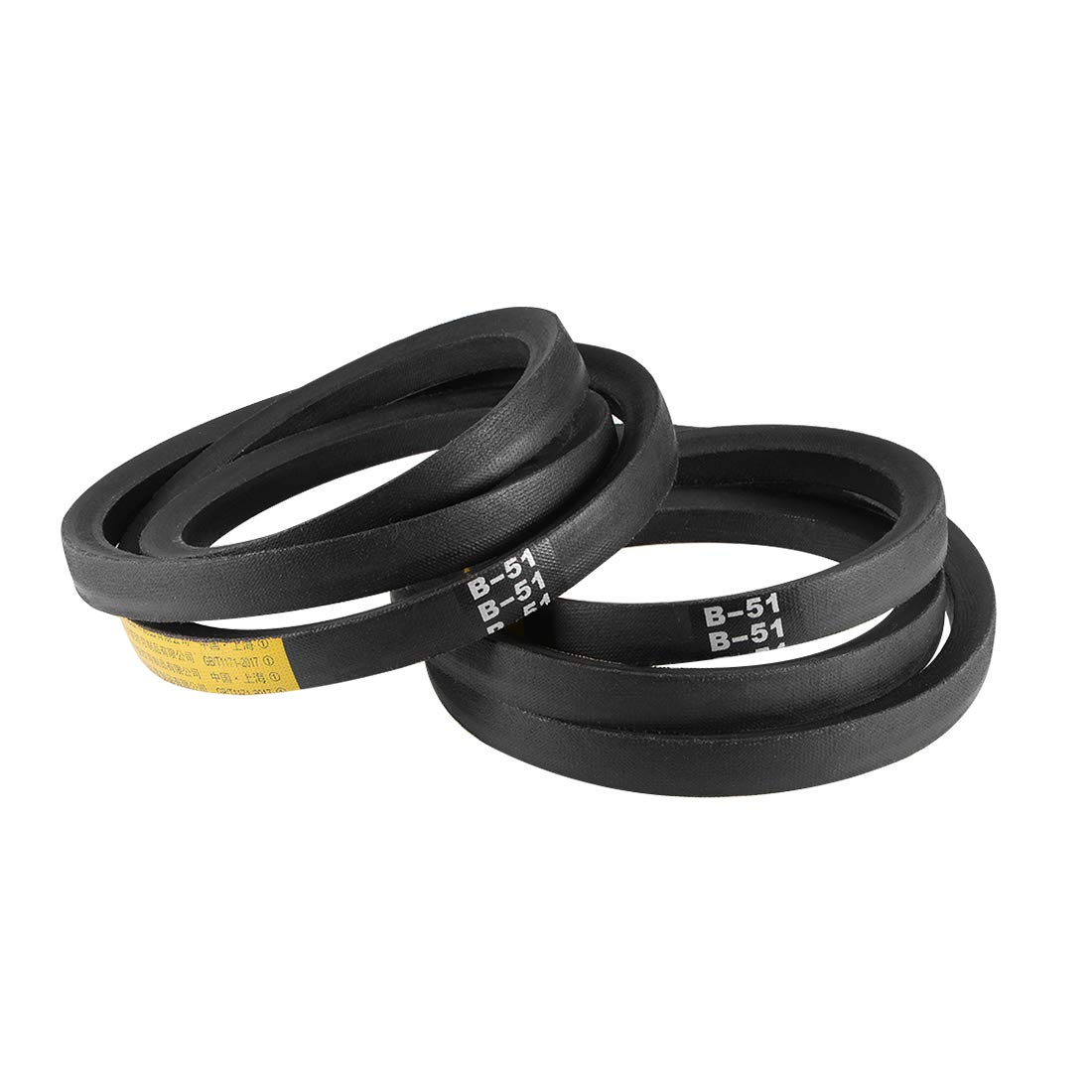 Photo 1 of uxcell B51 V-Belts 51" Pitch Length, B-Section Rubber Drive Belt 2pcs