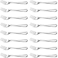 Briout Forks Silverware, Set of 16 Dinner Forks, 8 Inches Premium Food Grade Stainless Steel Forks for Home Kitchen Party Restaurant, Mirror Polished Dishwasher Safe