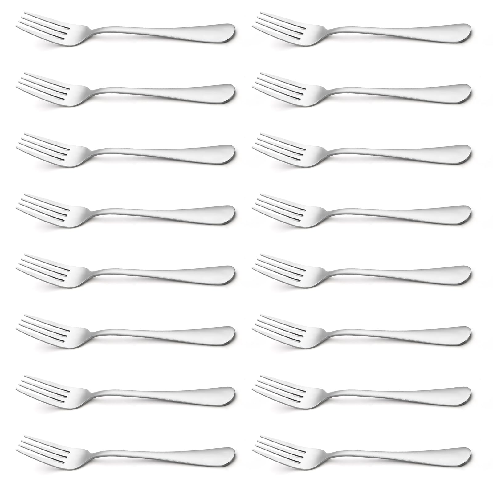 Photo 1 of Briout Silverware, Set of 16 Dinner Forks, 8 Inches Premium Food Grade Stainless Steel Forks for Home Kitchen Party Restaurant, Mirror Polished Dishwasher Safe