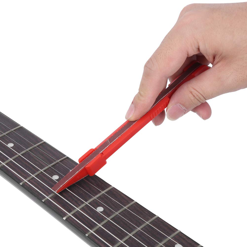 RiToEasysports Guitar Fret Sanding Pen, Red, Sanding Stick, DIY Repair Tool for Stringed Instruments