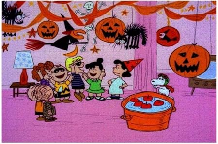 チャーリーブラウンハロウィーンホリデーピーナッツ 漫画 木製ジグソーパズル大人のための1000ピース ティーン絵画パターン化されたエンターテインメント木製パズルおもちゃ 木製パズル おもちゃ Amazon