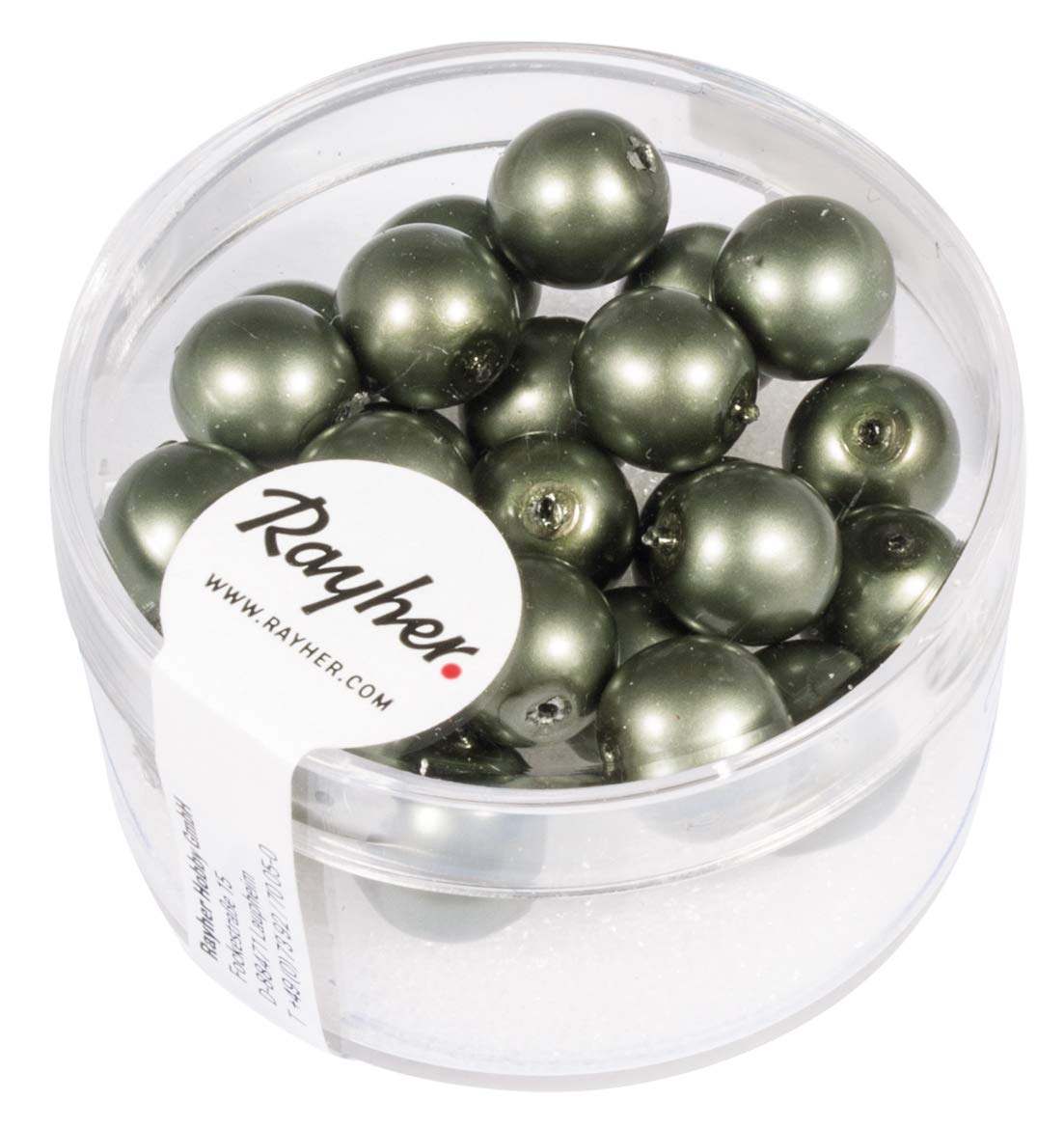 Rayher Renaissance Glass Wax Beads 14448458, Matt, 8 mm ø