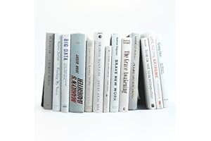 Alston & Oak Modern White 12 Books by Color Real Hardback Books Home Decor | Bulk Bundle of Decorative Hardcovers for Bookshelf Interior Design of Homes, Offices, Weddings, or Set Props