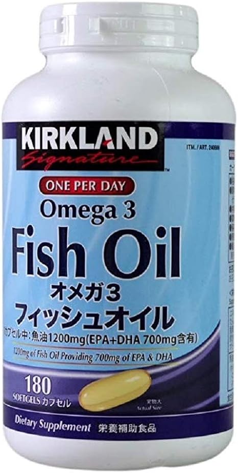 Amazon Co Jp カークランド Kirkland オメガ3 フィッシュオイル 180粒 ドラッグストア
