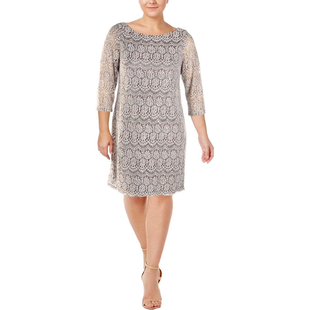 Jessica Howard Women's Sequined Lace Dress