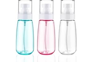 Cosywell Fine Mist Spray Bottle TSA Approved 3.4oz/ 100ml Empty Cosmetic Refillable Travel Containers Plastic Hair Spray Bottle Sprayer for Perfume Skincare Makeup Lotion (3color)