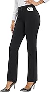 Stelle Women Dress Pants Business Casual Straight Leg 30" Stretch Work Pants Pull On Regular Slacks with 4 Pockets