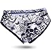 DuShow Women Cycling Underwear 3D Padded Bike Underwear Bicycle Briefs Cycle Undershorts（L,Skull