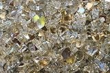 Fireglass 10-pound Reflective Fire Glass with Fireplace Glass and Fire Pit Glass, 1/2-inch, Gold