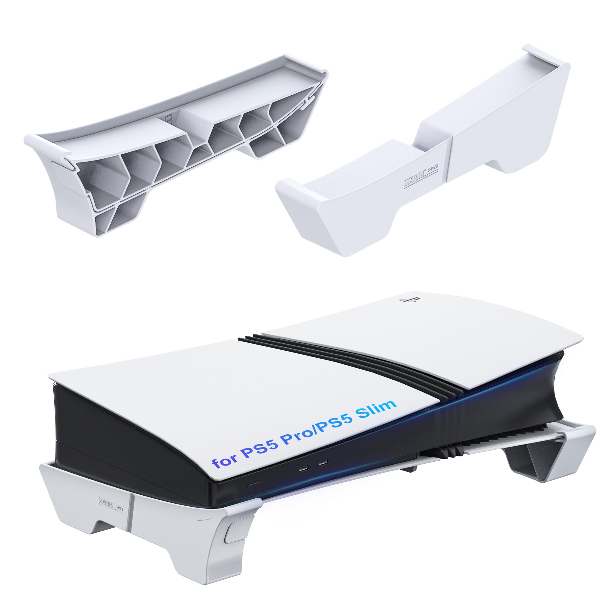 STARTRC GAMES Horizontal Stand Compatible with PS5 Pro/PS5 Slim Console, Base Stand Accessories for PlayStation 5 Slim/Pro Disc & Digital Edition(Not for PlayStation 5 2020)