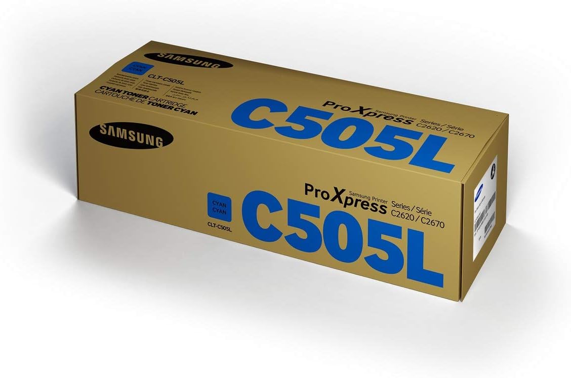 Samsung SU035A CLT-C505L High Yield Toner Cartridge, Cyan, Pack of 1