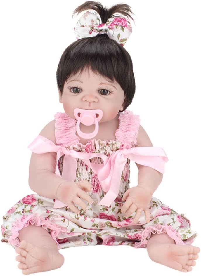 Mactop 22'' Lifelike Reborn Baby Doll Girl Full Body Vinyl Silicone Handmade Kids Toy