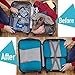 4 Medium Packing Cubes Travel Luggage Organizers Blue