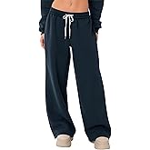 LOMON Wide Leg Sweatpants Women Fleece Sweat Pants Fall Spring Clothes 2026 Teen Girl Baggy Jogger Sweatpant with Pockets