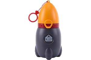 DIJIAMEIYA Travel Urinal for Kids,Rocket Toys Portable Emergency Urinal for Toddler,Light and Easy to Carry,Suitable for Car,Travel,Camping and Children's Urinal Potty Training(Vitality Orange)