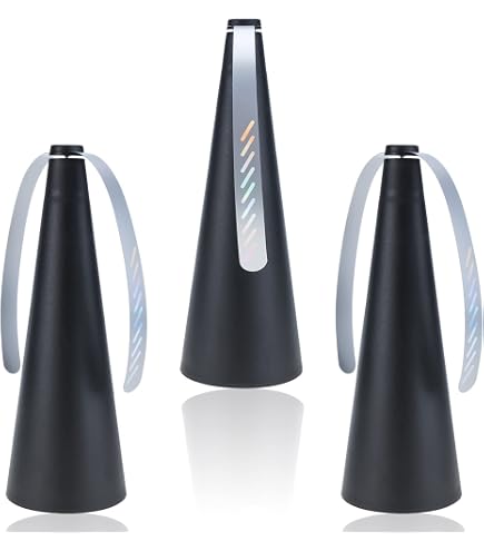 Ventilateur Anti-mouches Portable Rechargeable USB - Lot De 2 Avec Lumière LED Pour Table, Repas En Plein Air - 6