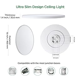 TALOYA 18 Inch Flush Mount Led Ceiling Light