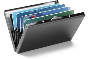 LOUEBICA Stainless Steel Credit Card Wallet RFID Blocking Metal Case Pocket Business Card Holder for Women and Men