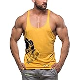 YeeHoo Men's Gym Stringer Tank Tops Y-Back Workout Muscle Tee Sleeveless Fitness Bodybuilding T Shirts